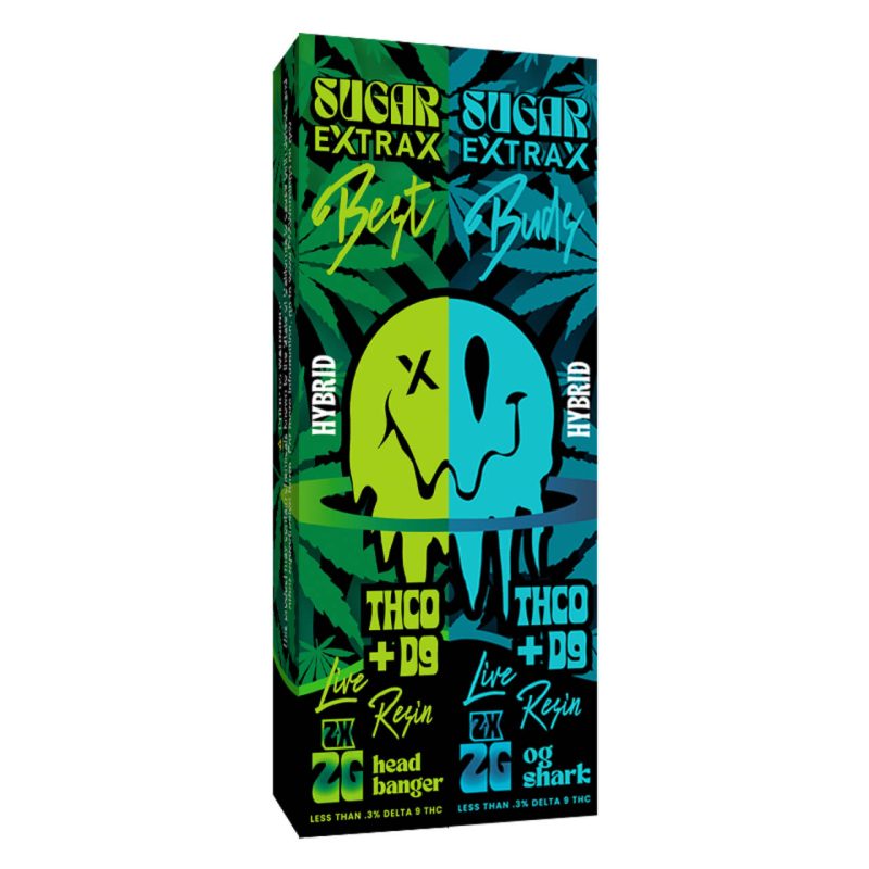 Sugar Extrax 2G THC-O D9 Live Resin Disposable (Pack of 2)