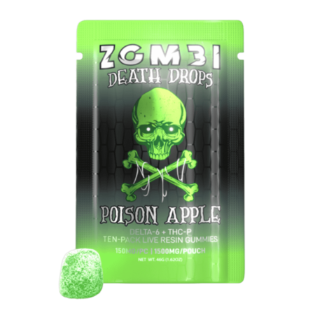 Zombi Death Drop Delta 6 THC-P Live Resin 1500MG Gummies