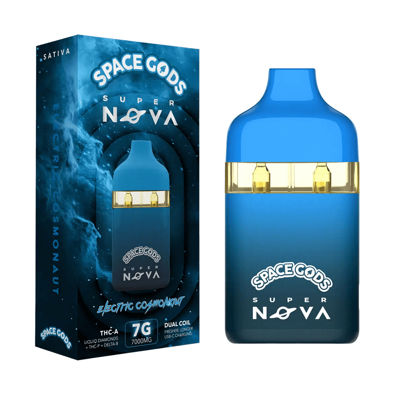 Space Gods Super Nova THC-A Liquid Diamonds THC-P Delta-8 Disposable - 7G