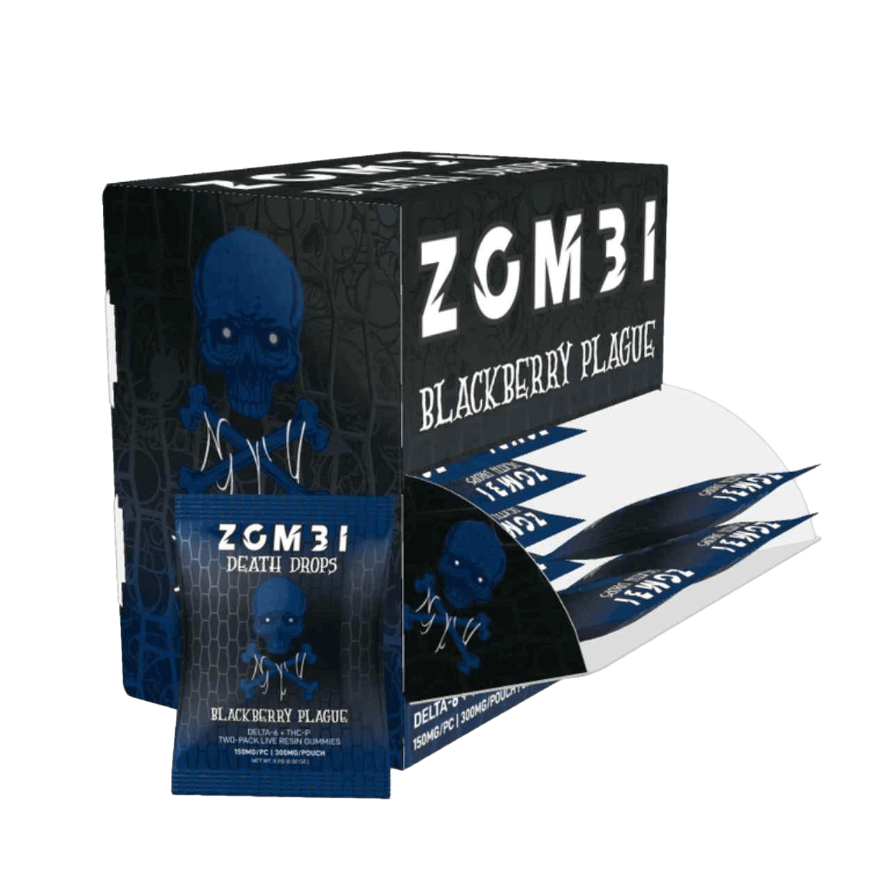 Zombi Death Drop Delta-6 THC-P Live Resin Gummies Counter Top Display 9000MG- 30ct