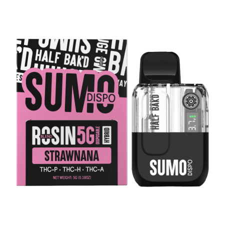 Half Bak'd Sumo Rosin Blend THC-P THC-H THC-A Disposable - 5G Half Bak'd Sumo Rosin Blend THC-P THC-H THC-A Disposable - 5G
