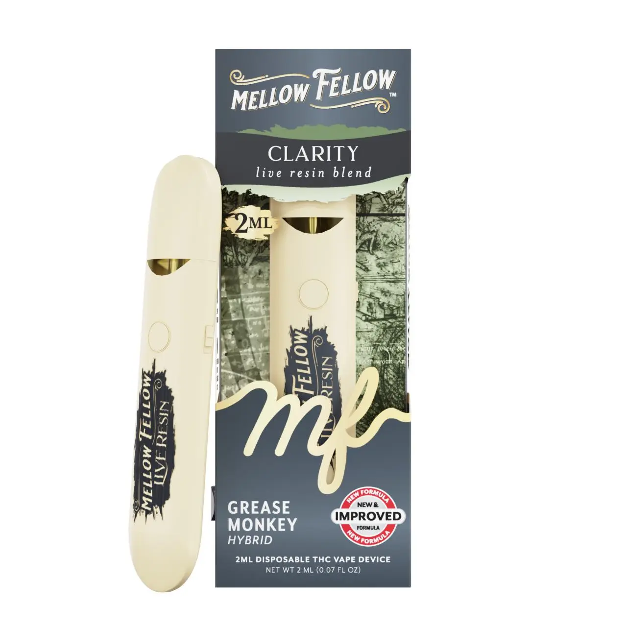 Mellow Fellow Live Resin Blend Disposable - 2ML Mellow Fellow Live Resin Blend Disposable - 2ML