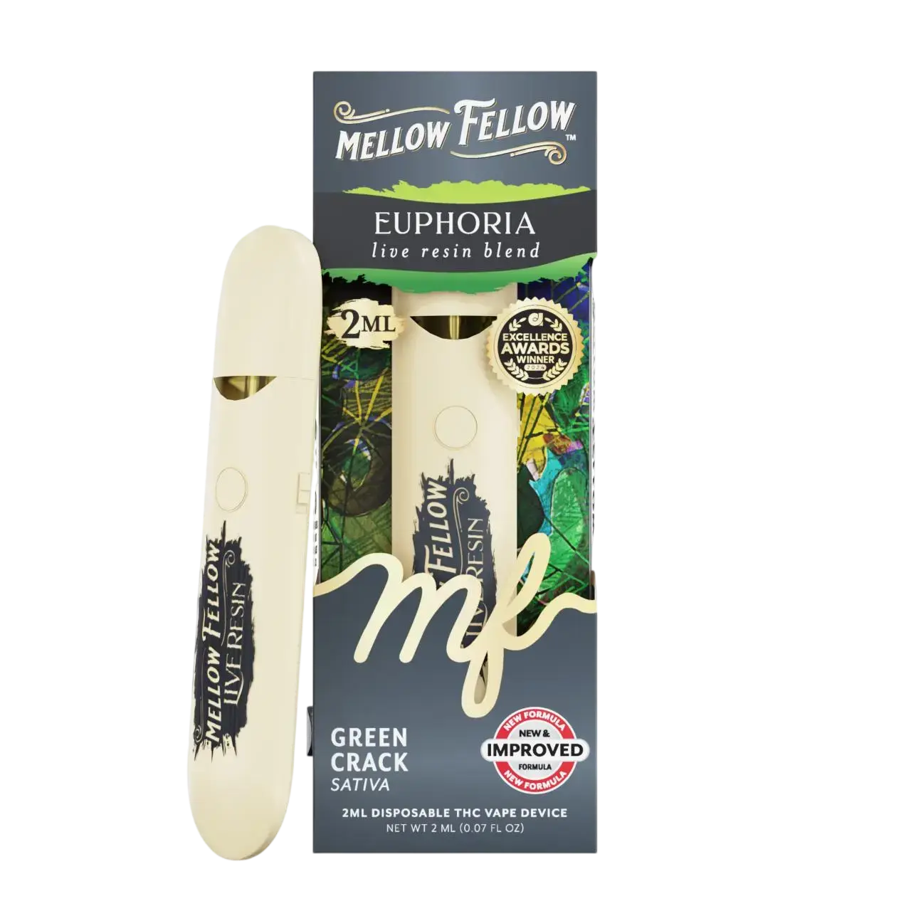 Mellow Fellow Live Resin Blend Disposable - 2ML Mellow Fellow Live Resin Blend Disposable - 2ML