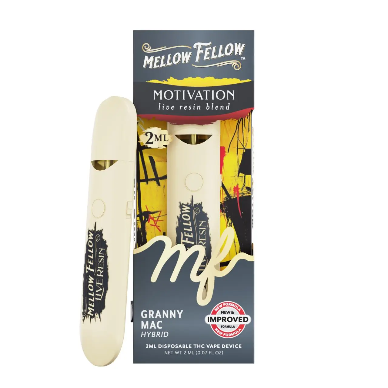 Mellow Fellow Live Resin Blend Disposable - 2ML Mellow Fellow Live Resin Blend Disposable - 2ML