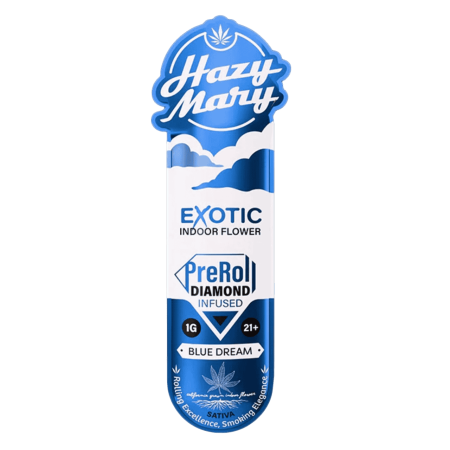 Hazy Mary Exotic Diamond Infused PreRoll 1G-1COUNT Hazy Mary Exotic Diamond Infused PreRoll 1G-1COUNT
