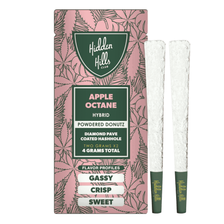 Hidden Hills Powdered Donutz Diamond Hash Hole Prerolls 4G 2COUNT