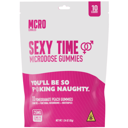 MCRO Microdose Gummies Sexy Time 25MG - Pomegranate Peach