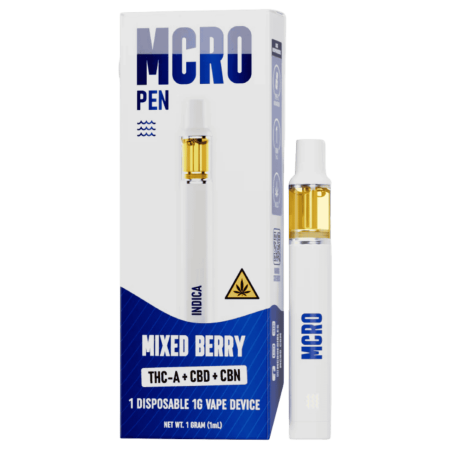 MCRO Pen THC-A+CBD+CBN Disposable 1G - Mixed Berry/Indica MCRO Pen THC-A+CBD+CBN Disposable 1G - Mixed Berry/Indica