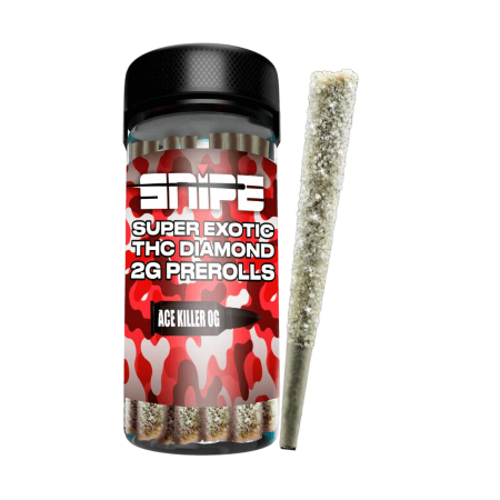 Snipe THCP Diamond Coated Prerolls Jar 2G -10PK Snipe THCP Diamond Coated Prerolls Jar 2G -10PK