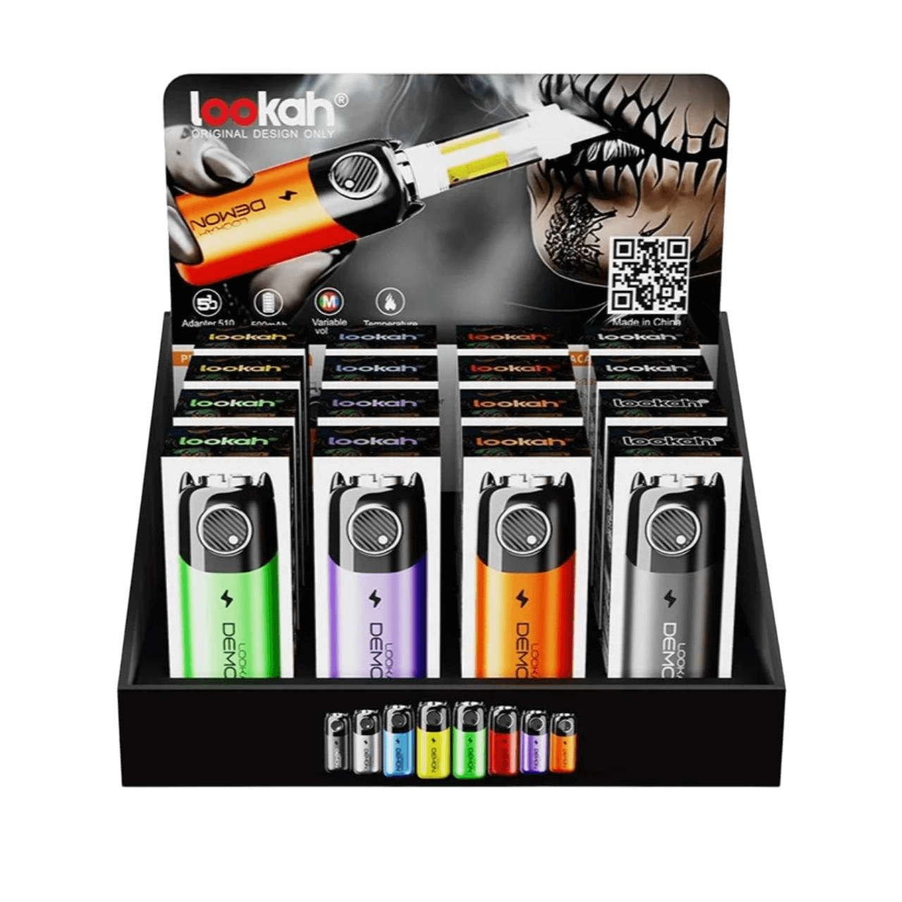 Lookah Demon 510 Voltage Battery Assorted Colors 16PK