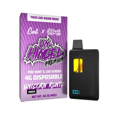 Cali X Unhinged Pre-Heat Premium Disposables - 4G Cali X Unhinged Pre-Heat Premium Disposables - 4G