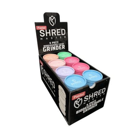 Shred Master Hemp Grinder 4PC 16CT Pastel Shred Master Hemp Grinder 4PC 16CT Pastel