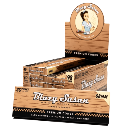 BLAZY SUSAN CONES UNBLEACHED KING SIZE JAR- 50CT