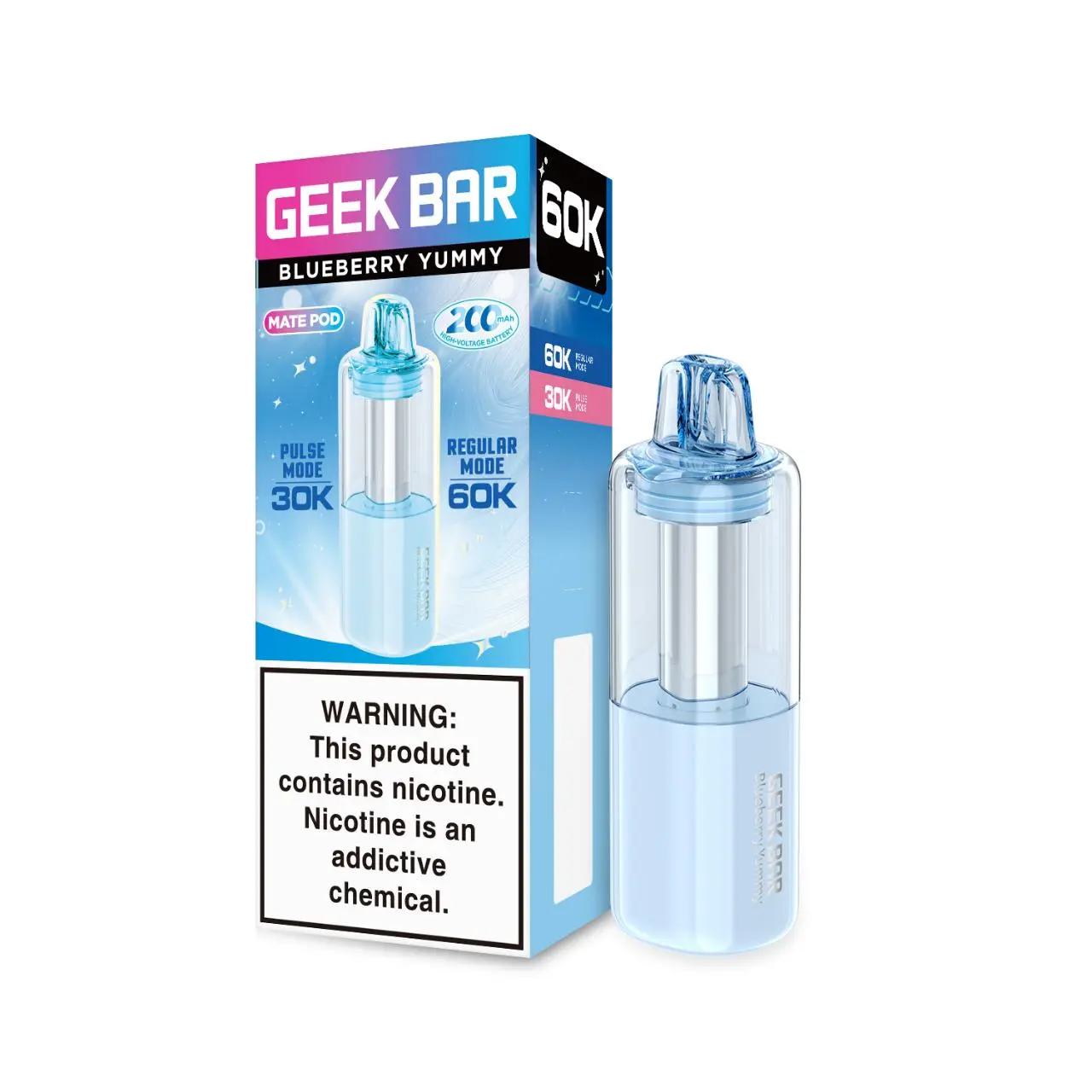 Geek Bar Mate 60K Puff Disposable Pre-Filled Replacement Pod Cartridge - 1PK Geek Bar Mate 60K Puff Disposable Pre-Filled Replacement Pod Cartridge - 1PK