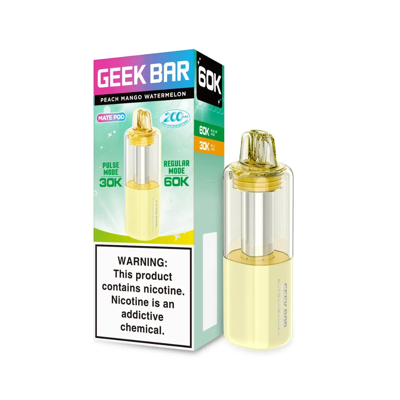 Geek Bar Mate 60K Puff Disposable Pre-Filled Replacement Pod Cartridge - 1PK Geek Bar Mate 60K Puff Disposable Pre-Filled Replacement Pod Cartridge - 1PK
