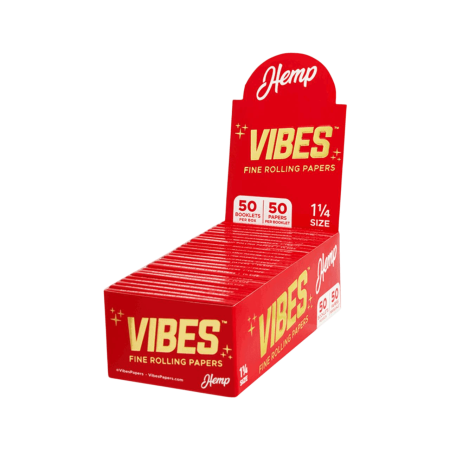VIBES PAPERS 50PK 1-1/4- HEMP RED
