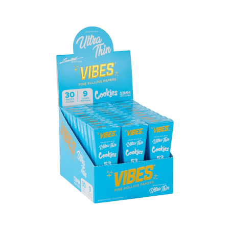 VIBES X COOKIES 30PK -53MM CONES -ULTRA THIN