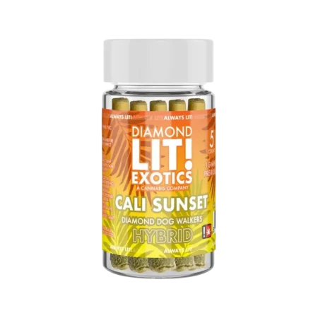 LIT THC Diamond Exotic Prerolls Joint Jar 1G-5CT