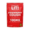 LIT THC Gummies 100MG 1PK-10CT - Strawberry Cough/Sativa