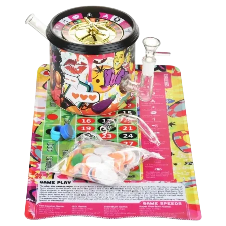 PUFF N' PLAY - ROULETTE WATER PIPE W/LED PUFF N' PLAY - ROULETTE WATER PIPE W/LED