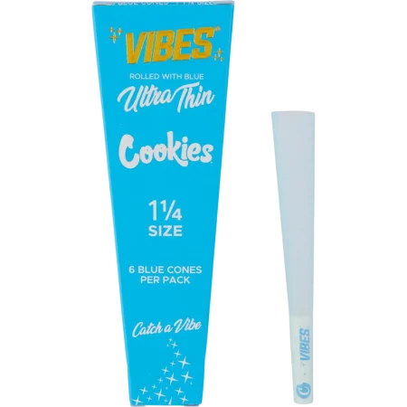 VIBES X COOKIES 1-1/4 CONES 1PK-6CT ULTRA THIN