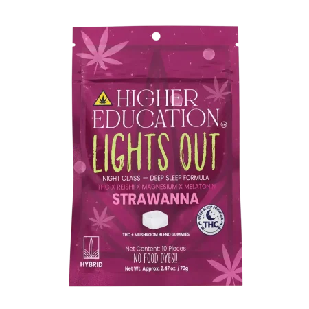 Higher Education Lights Out THC/Melatonin/Mushroom Blend Gummies
