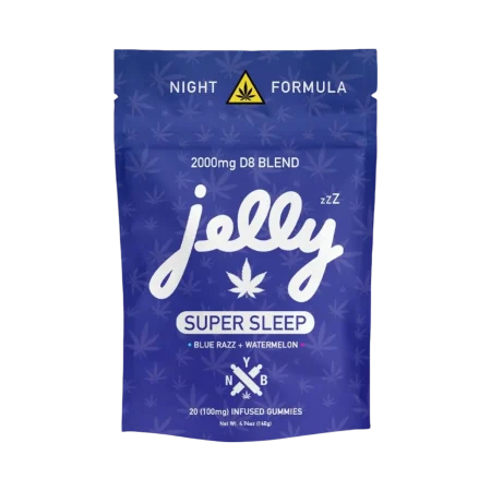 Jelly D8 Blend Super Sleep Infused Gummies 2000MG - Blue Razz + Watermelon Jelly D8 Blend Super Sleep Infused Gummies 2000MG - Blue Razz + Watermelon