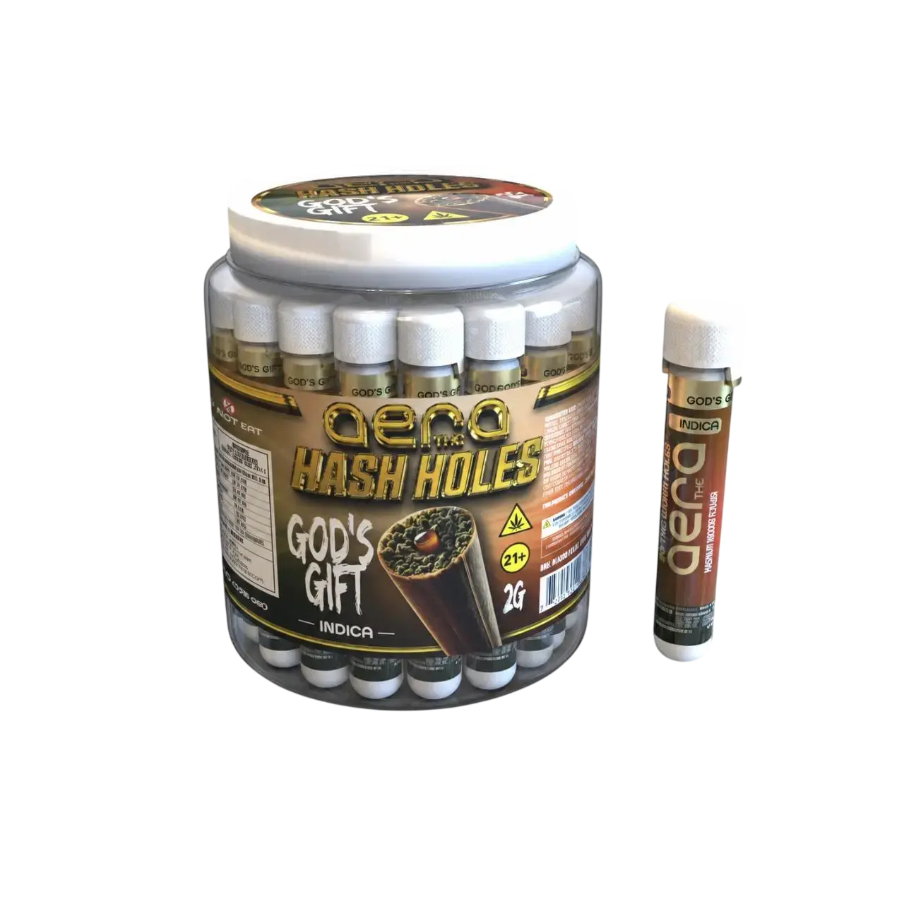 AERA THC D8/THCP HashHoles Jar 2G -20CT AERA THC D8/THCP HashHoles Jar 2G -20CT