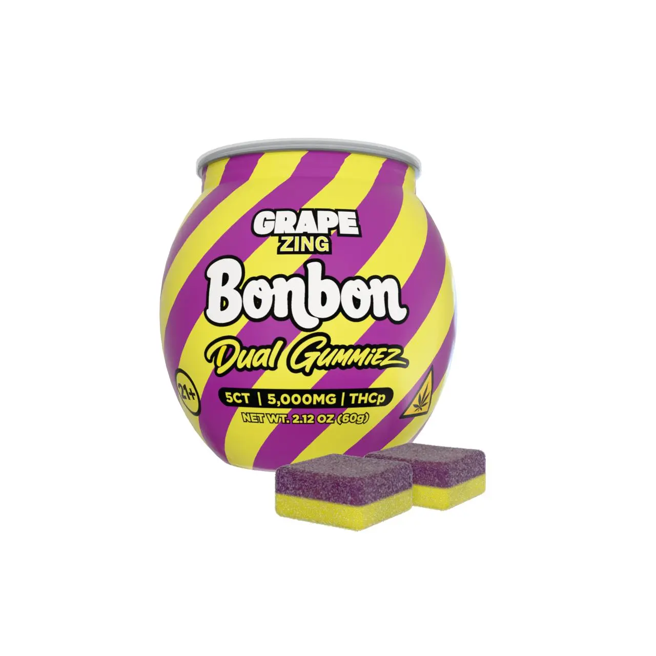 Bonbon THCP Dual Gummies 5000MG -5CT Bonbon THCP Dual Gummies 5000MG -5CT