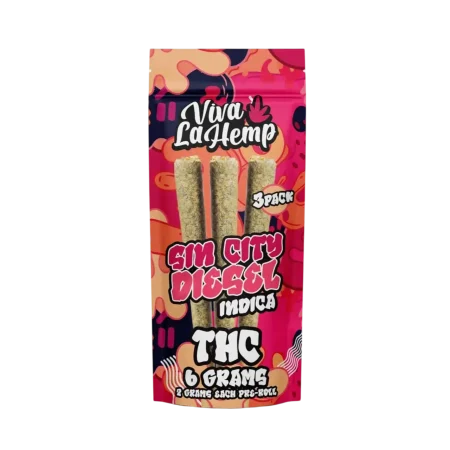 Viva La Hemp THC Infused Diamonds Prerolls 2G -1PK 3CT