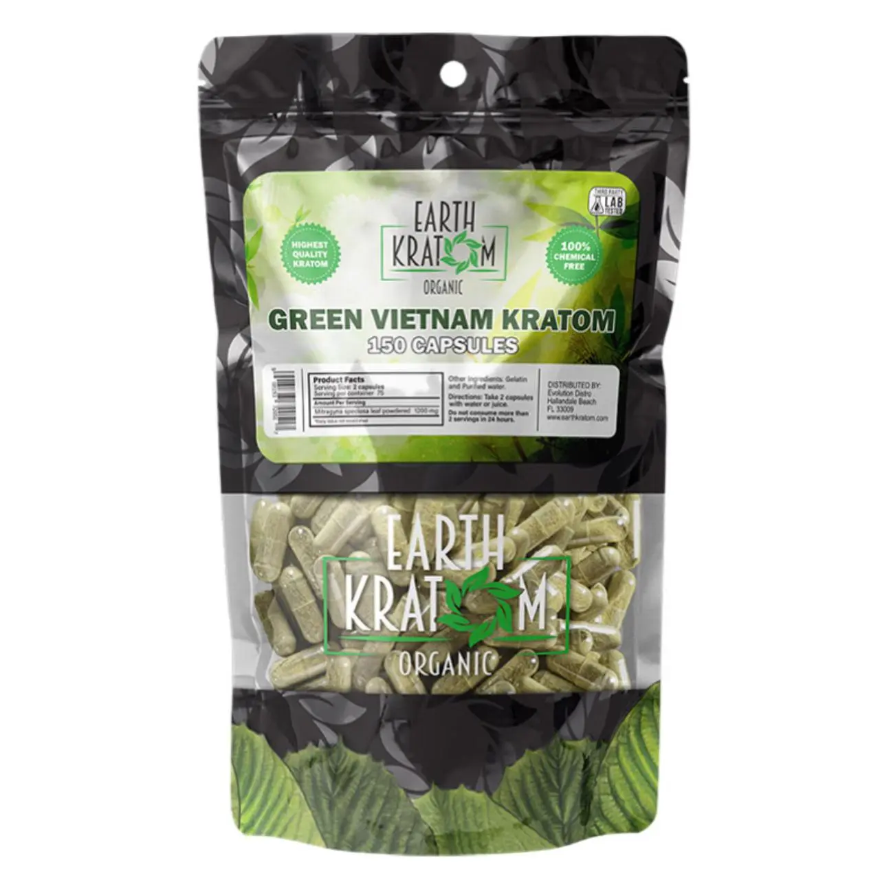 Earth Kratom Capsules 150CT Earth Kratom Capsules 150CT