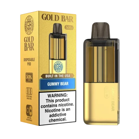 Gold Bar Max 50000 Puffs Pre-Filled Replacement Pod Cartridge - 1PK