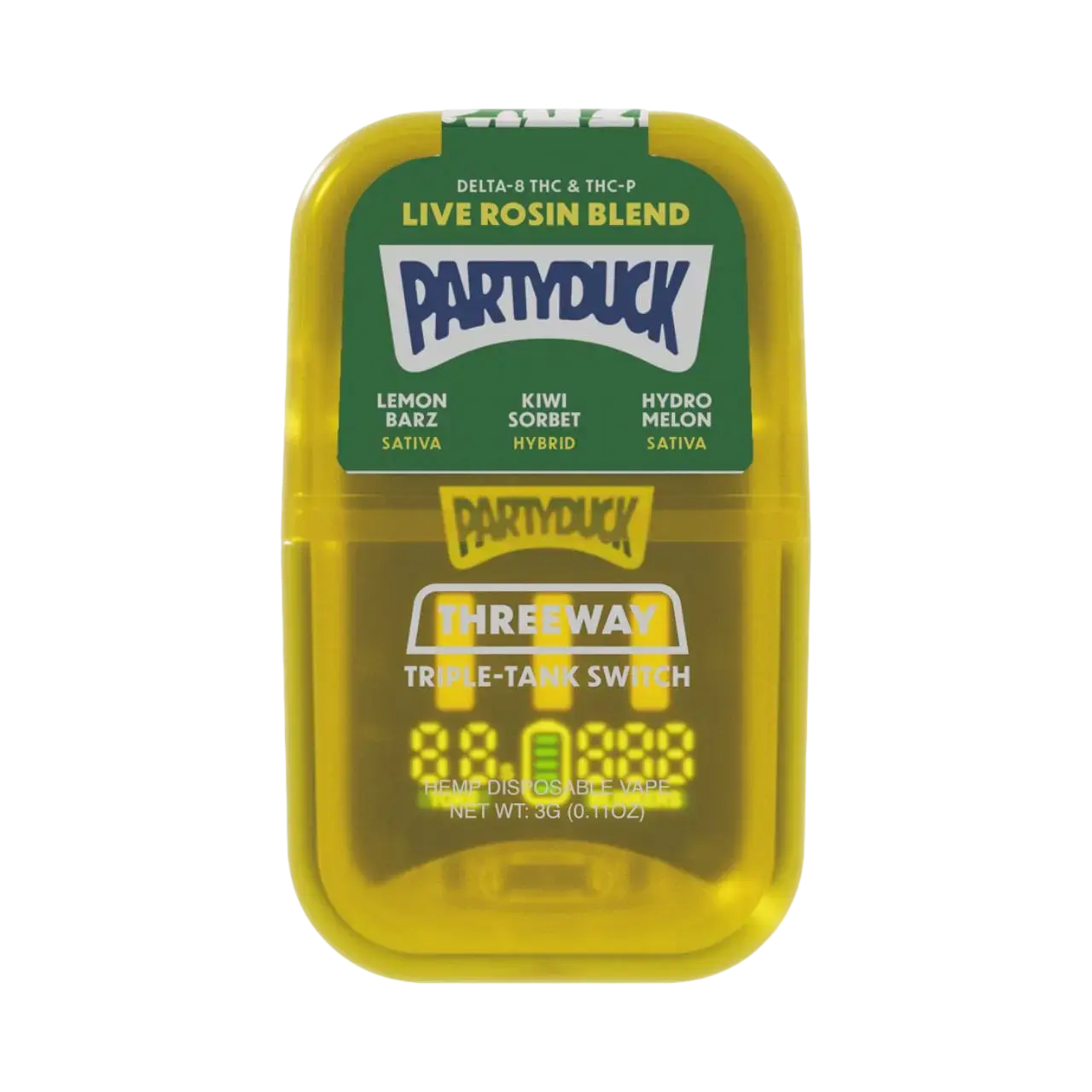PartyDuck D8/THC-A/THC-P Live Rosin Blend switch Disposable 3G PartyDuck D8/THC-A/THC-P Live Rosin Blend switch Disposable 3G