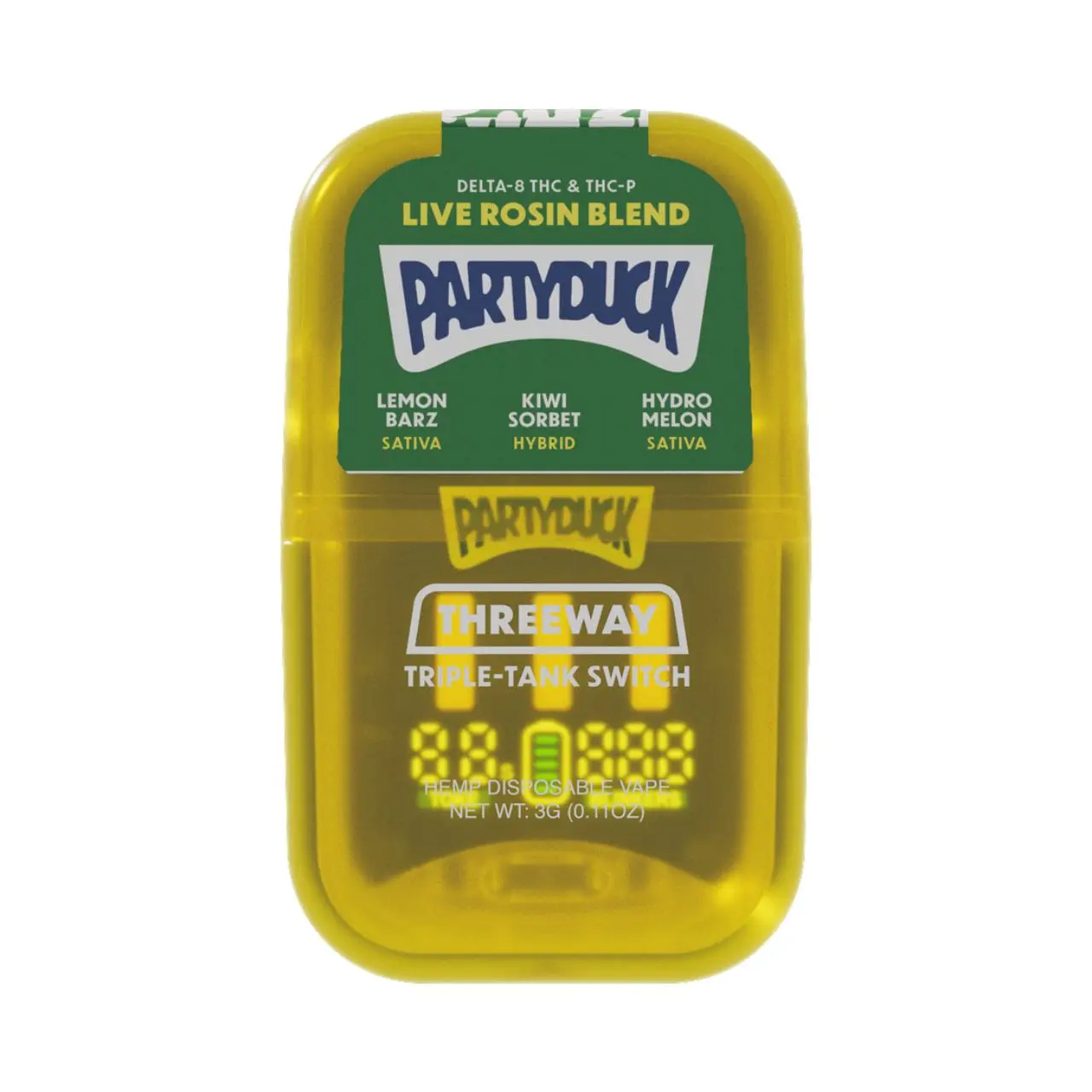 PartyDuck D8/THC-A/THC-P Live Rosin Blend switch Disposable 3G PartyDuck D8/THC-A/THC-P Live Rosin Blend switch Disposable 3G