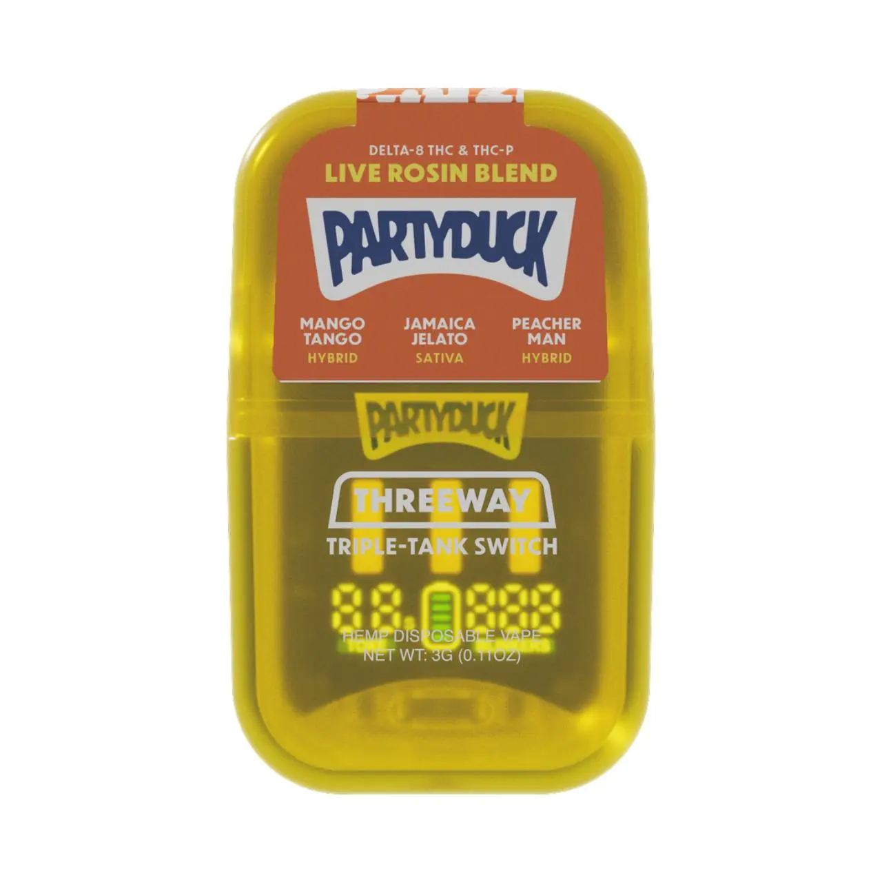 PartyDuck D8/THC-A/THC-P Live Rosin Blend switch Disposable 3G PartyDuck D8/THC-A/THC-P Live Rosin Blend switch Disposable 3G