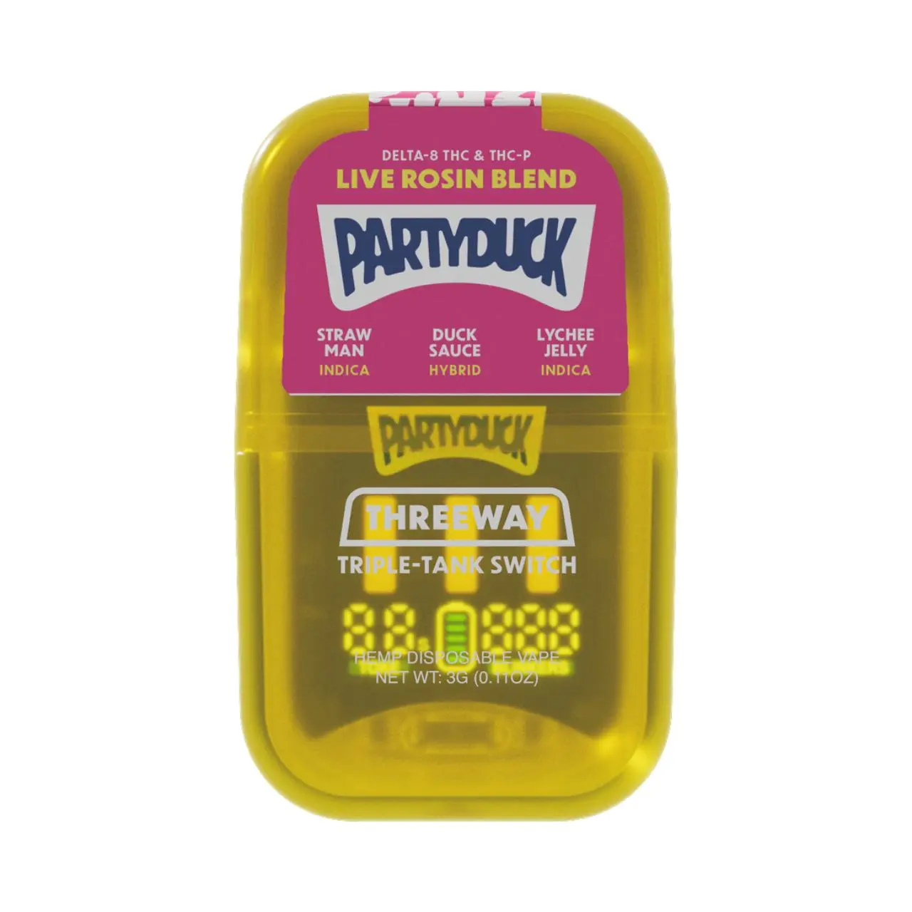 PartyDuck D8/THC-A/THC-P Live Rosin Blend switch Disposable 3G PartyDuck D8/THC-A/THC-P Live Rosin Blend switch Disposable 3G