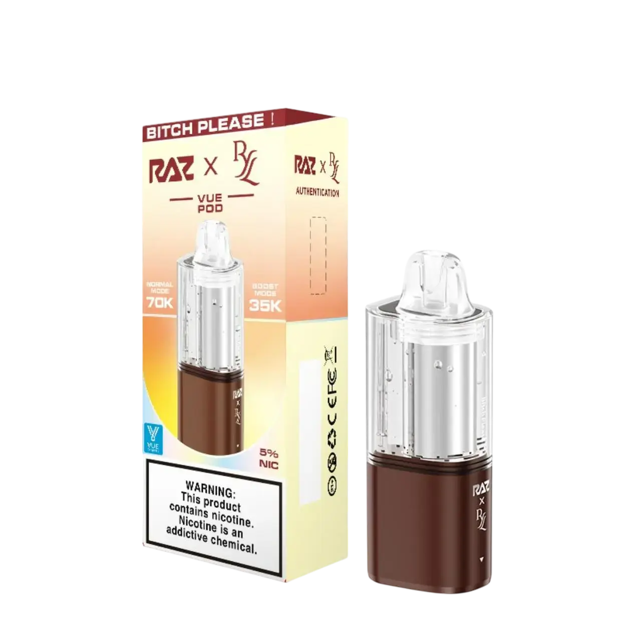 RAZ x RYL VUE 70K Pre-Filled Replacement Pod Cartridge RAZ x RYL VUE 70K Pre-Filled Replacement Pod Cartridge
