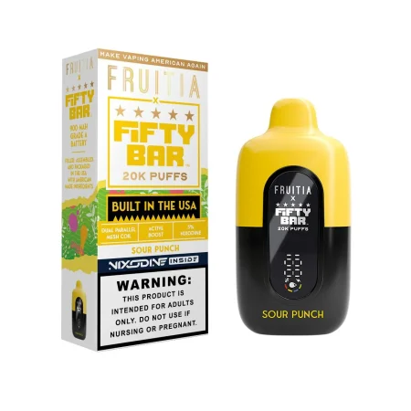 Fruitia x Fifty Bar Nixodine 20000 Puff Disposable