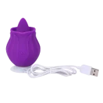 Love Rose With Tongue Vibrator - Pink